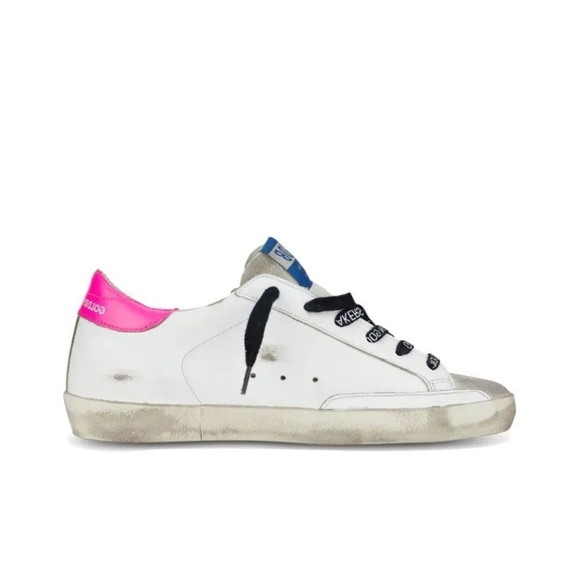 Golden Goose Superstar Leopard Star Hot Pink Tab Size 37 Like New! - Picture 4 of 17